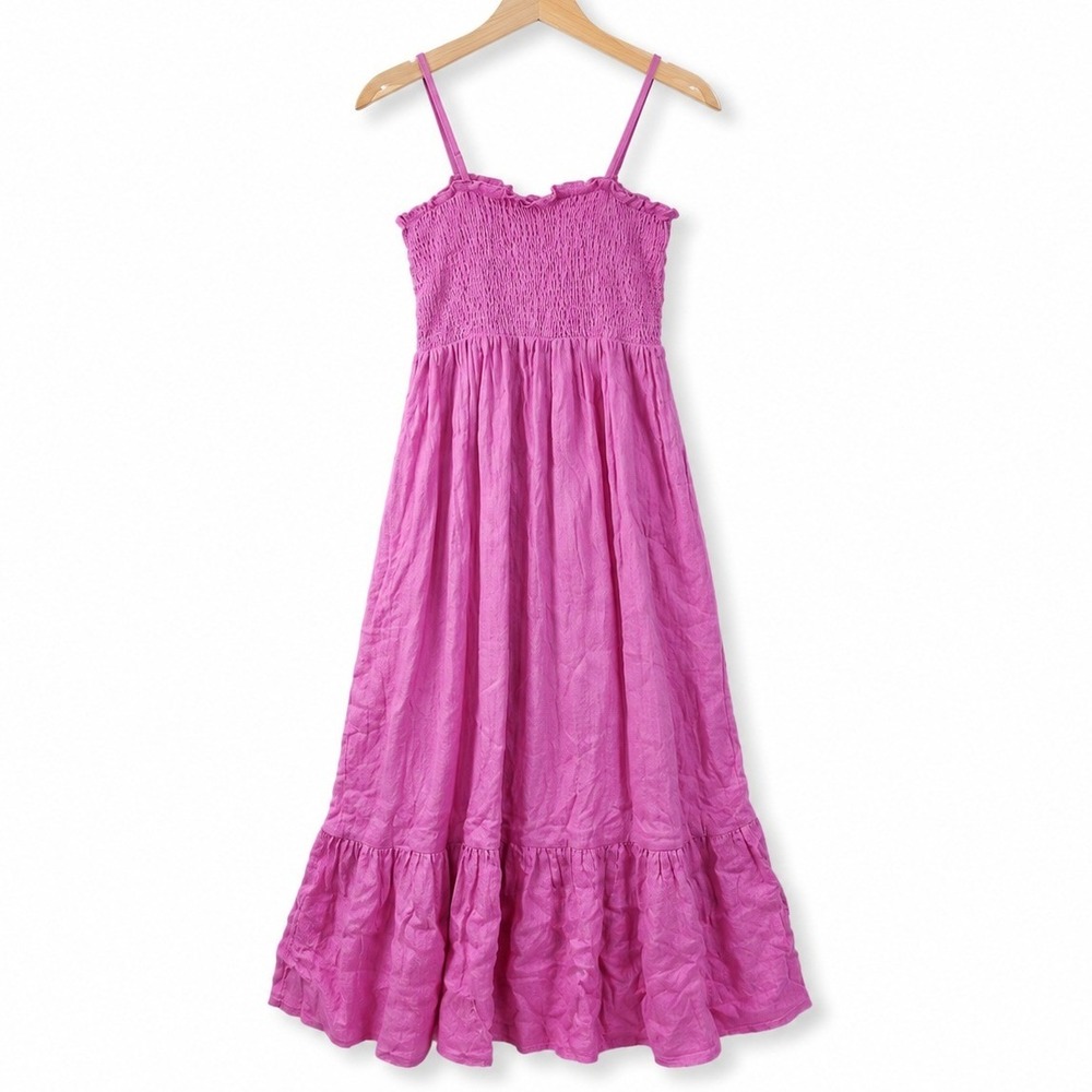 RAVIYA CoverUp Womens Size 3X Pink Maxi Dress Smocked Sundress Sleeveless Summer